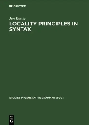 Cover of Locality Principles in Syntax
