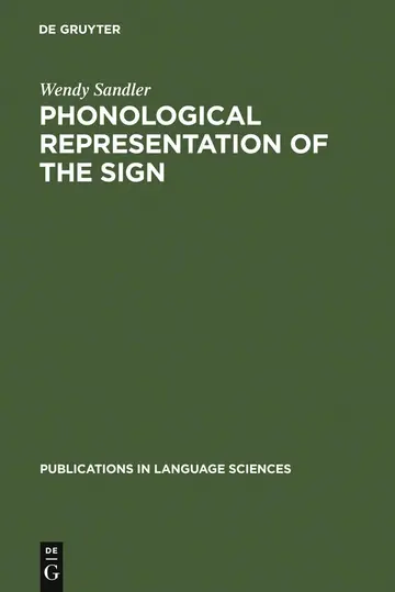 Cover of Phonological Representation of the Sign
