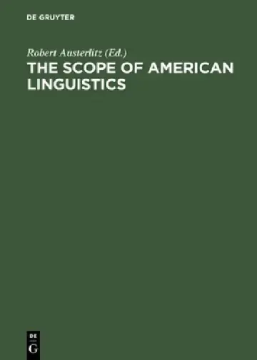 Cover of The Scope of American Linguistics