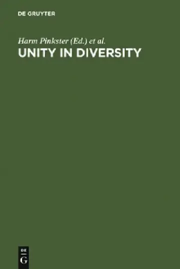 Cover of Unity in Diversity