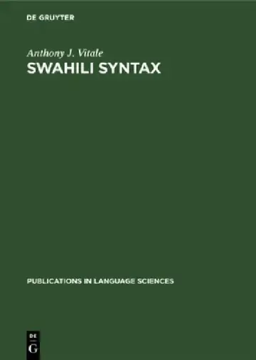 Cover of Swahili Syntax