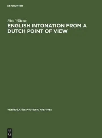 Cover of English Intonation from a Dutch Point of View