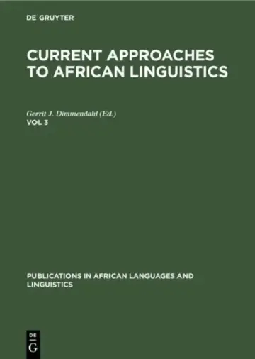 Cover of Current Approaches to African Linguistics. Vol 3