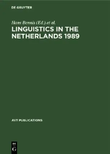 Cover of Linguistics in the Netherlands 1989