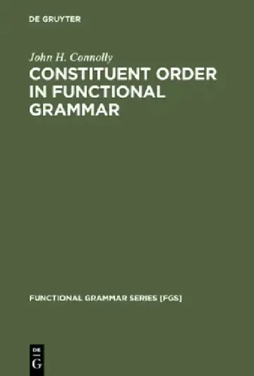 Cover of Constituent Order in Functional Grammar