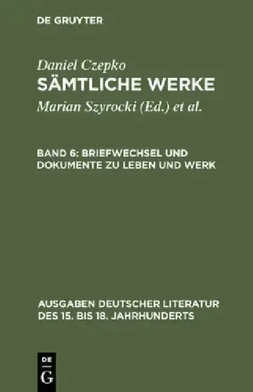 Cover of Briefwechsel Und Dokumente Zu Leben Und Werk