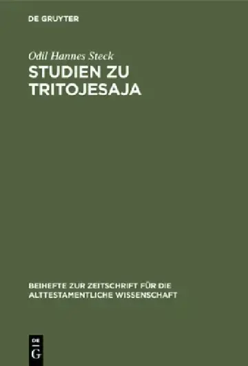Cover of Studien zu Tritojesaja