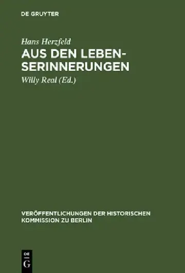 Cover of Aus den Lebenserinnerungen
