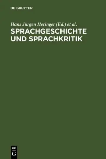 Cover of Sprachgeschichte und Sprachkritik