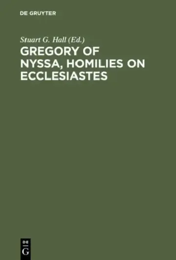 Cover of Gregory of Nyssa, Homilies on Ecclesiastes