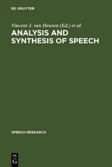 Cover of Analysis and Synthesis of Speech