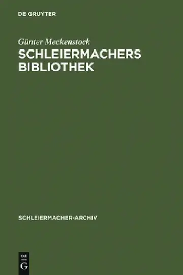 Cover of Schleiermachers Bibliothek