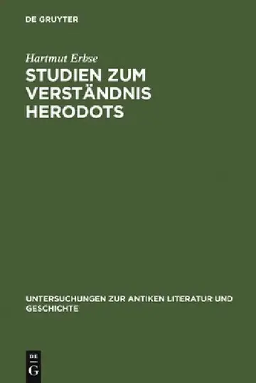 Cover of Studien Zum Verständnis Herodots