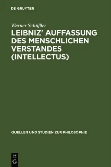 Cover of Leibniz' Auffassung Des Menschlichen Verstandes (Intellectus)