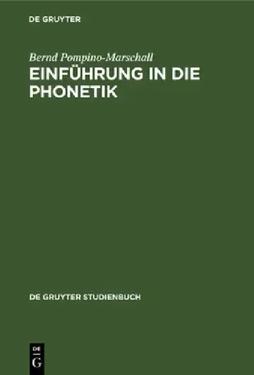 Cover of Einführung in Die Phonetik