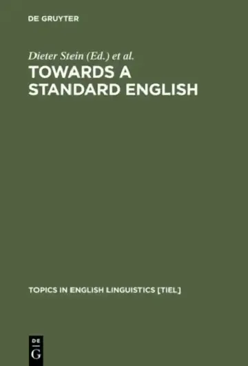 Cover of Towards a Standard English