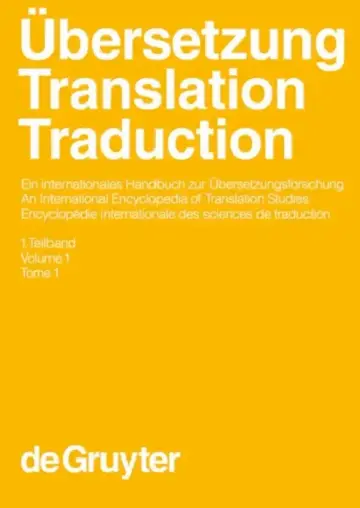 Cover of Ubersetzung - Translation - Traduction. 1. Teilband