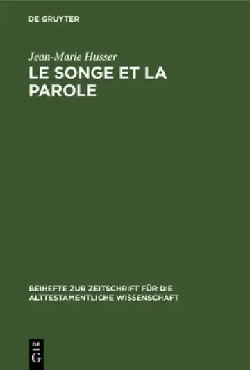 Cover of Le Songe Et La Parole