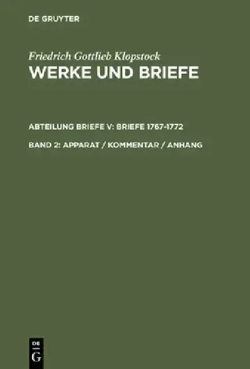 Cover of Apparat / Kommentar / Anhang