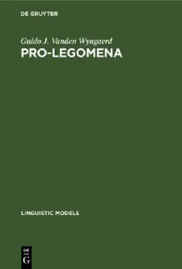 Cover of PRO-legomena