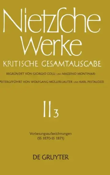 Cover of Vorlesungsaufzeichnungen (SS 1870 - SS 1871)