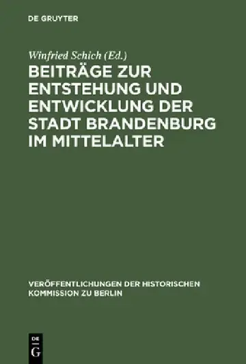 Cover of Beiträge Zur Entstehung Und Entwicklung Der Stadt Brandenburg Im Mittelalter