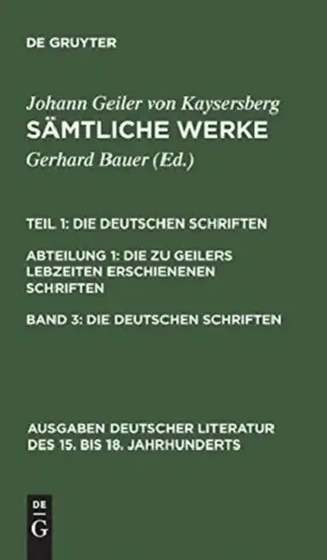 Cover of Sämtliche Werke, Band 3, Die deutschen Schriften