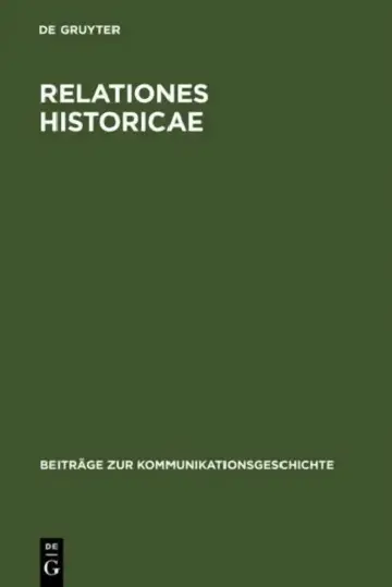 Cover of Relationes Historicae