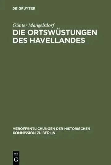 Cover of Die Ortswüstungen des Havellandes