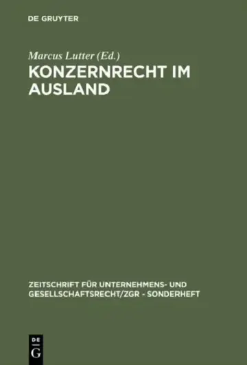 Cover of Konzernrecht im Ausland