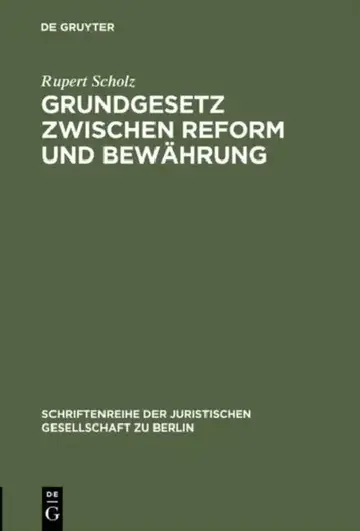 Cover of Grundgesetz zwischen Reform und Bewährung