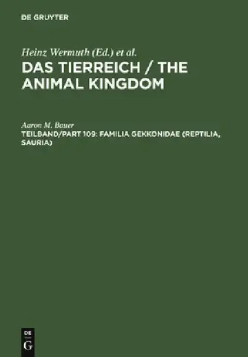 Cover of Familia Gekkonidae (Reptilia, Sauria). Part I