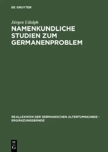 Cover of Namenkundliche Studien zum Germanenproblem