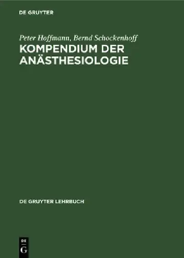 Cover of Kompendium Der Anästhesiologie