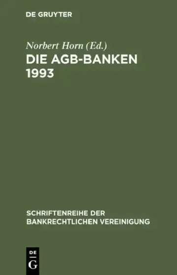 Cover of Die AGB-Banken 1993