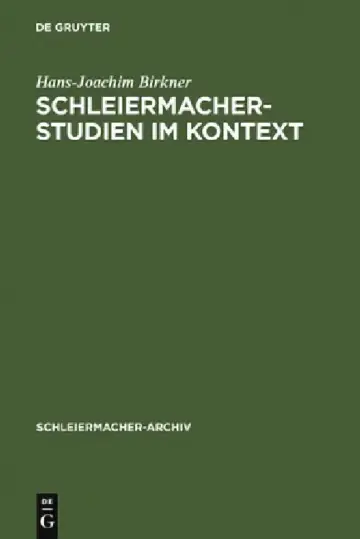 Cover of Schleiermacher-Studien im Kontext