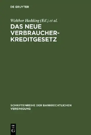Cover of Das neue Verbraucherkreditgesetz
