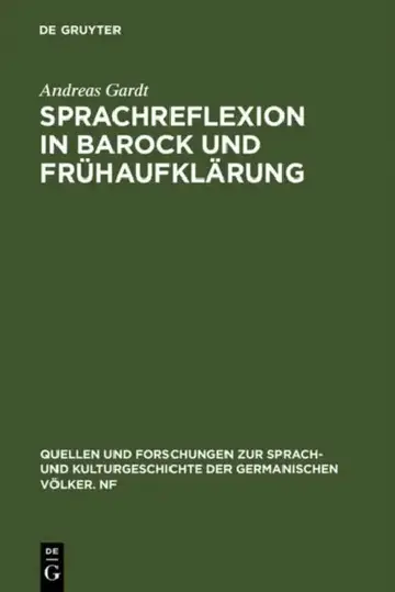 Cover of Sprachreflexion in Barock und Frühaufklärung