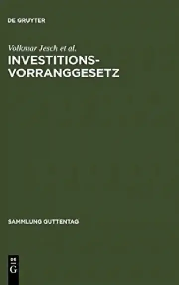 Cover of Investitionsvorranggesetz
