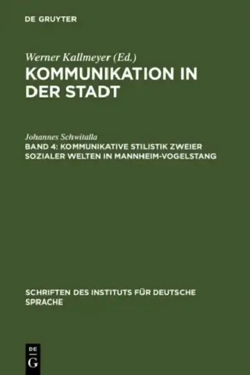 Cover of Kommunikative Stilistik zweier sozialer Welten in Mannheim-Vogelstang