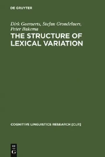 Cover of The Structure of Lexical Variation