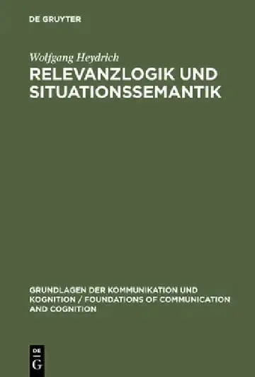 Cover of Relevanzlogik und Situationssemantik