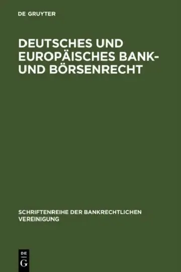 Cover of Deutsches und europäisches Bank- und Börsenrecht