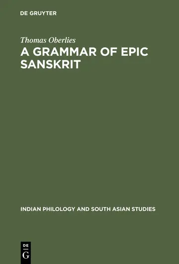Cover of A Grammar of Epic Sanskrit