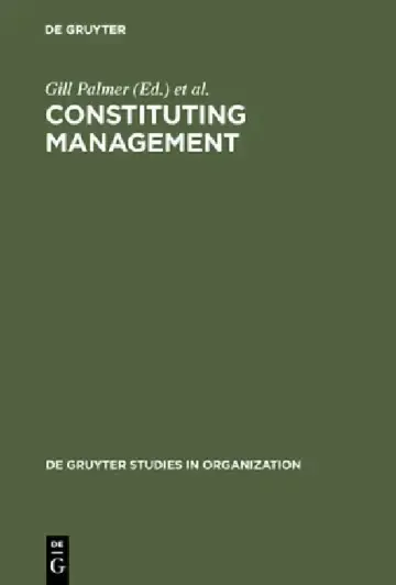 Cover of Constituting Management