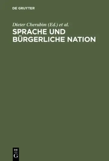 Cover of Sprache und bürgerliche Nation
