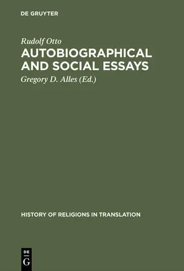 Cover of Autobiographical and Social Essays
