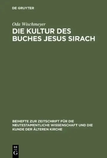 Cover of Die Kultur Des Buches Jesus Sirach