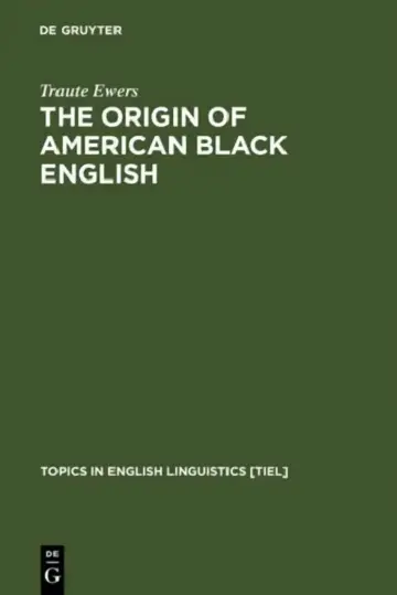 Cover of The Origin of American Black English