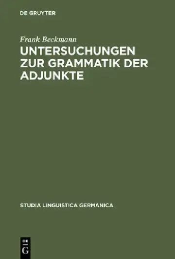 Cover of Untersuchungen Zur Grammatik Der Adjunkte